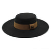 Solid Wide Brim Fedora Hat Vintage Trilby Felt Fashion Hat