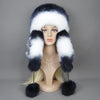 Warm Luxury Natural Fox Fur Hat Fashion Fluffy Rex Rabbit Fur Cap