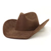 Western Big Roll Brim Cowboy Top Hat Felt Fedora Outdoor Hat