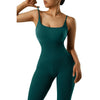 Solid Sleeveless Jumpsuit Women Elastic Hight Outfit Fitness Sportwear