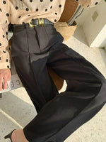 Women Summer Pants High Waist Loose Wide Leg Pant Straight Trouser