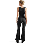 Women's Sleeveless Bodysuit Flared Pants Square Neck Casual Jumpsuits