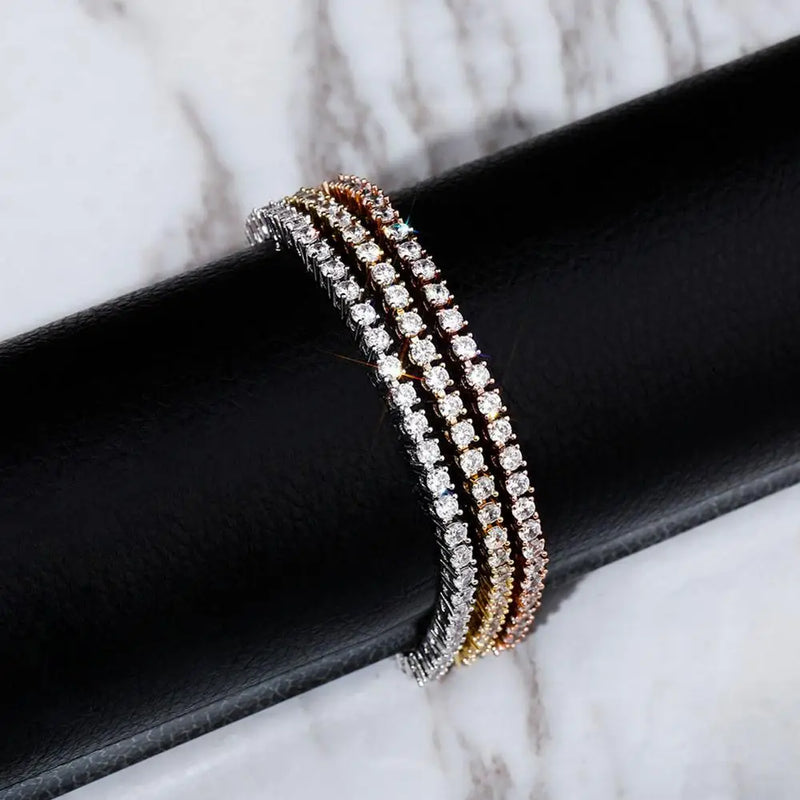Adjustable 3MM Row Cubic Zirconia Anklet Fashion Charm Jewelry-Anklets-Arimonz-Arimonz
