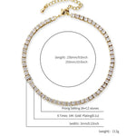 Adjustable 3MM Row Cubic Zirconia Anklet Fashion Charm Jewelry-Anklets-Arimonz-Arimonz