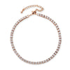 Adjustable 3MM Row Cubic Zirconia Anklet Fashion Charm Jewelry-Anklets-Arimonz-Rose gold-Arimonz