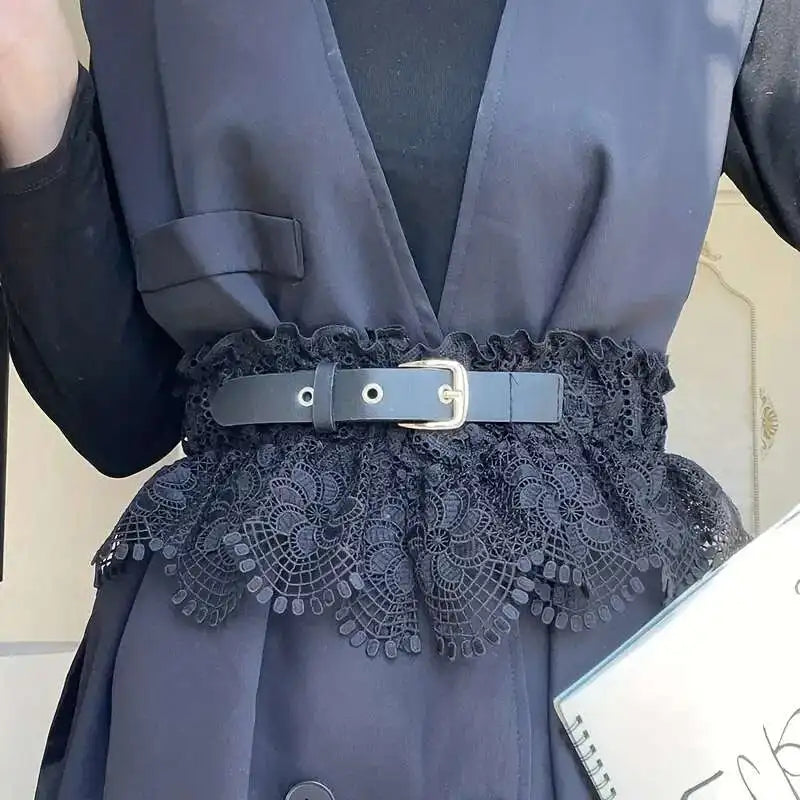 Adjustable Tie Waist Belt Elastic Bow Lace Dress Belt Fashion Waistban –  Arimonz