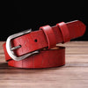 All-Match Stone Grain Leather Belt with Elegant Pin Buckle-Belts-Arimonz-red-95cm/37"-Arimonz