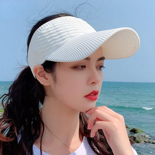 Anti-UV Breathable Sports Cap Adjustable Tennis Golf Outdoor Visor Hat-Women's Caps-Arimonz-Arimonz