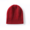 Autumn Winter Pure Cashmere Pullover Hat Knitted Warm Cashmere Beanies-Winter Hats-Arimonz-Wine Red-One Size-Arimonz