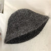 Autumn Winter Wool Fur Cap for Women Soft Warm Wool Basin Bucket Hat-Winter Hats-Arimonz-GRAY-One Size-Arimonz