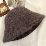 Autumn Winter Wool Fur Cap for Women Soft Warm Wool Basin Bucket Hat-Winter Hats-Arimonz-PURPLE-One Size-Arimonz