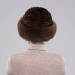 Soft Genuine Fur Hats Women Winter Knitted Bomber Hat Natural Fur