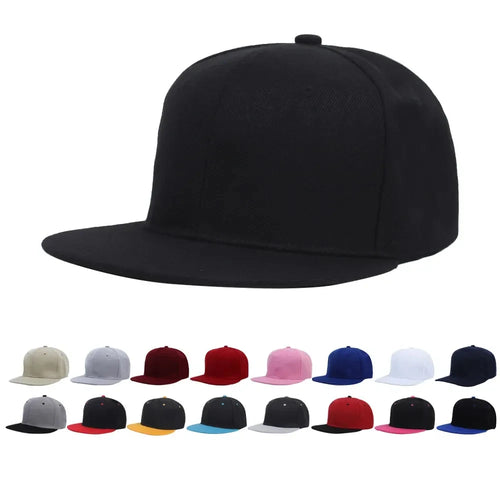 Baseball Cap Blank Plain Snapback Hip-Hop Hat Women Adjustable Snapback-Women's Caps-Arimonz-Arimonz