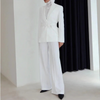 Beaded Trim Belted Suit Fashion Blazer and Pants Matching Outfit Set-Wear To Work Sets-Arimonz-Arimonz