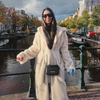 Beige Gradient Belted Faux Mink Fur Coat Warm Hooded Furry Fur Jacket-Fuzzy Jackets-Arimonz-Arimonz