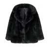 Best Quality Thick Warm Faux Fur Overcoat with Collar Outerwear Jacket-Fuzzy Jackets-Arimonz-black long fur coat-S-Arimonz