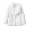 Best Quality Thick Warm Faux Fur Overcoat with Collar Outerwear Jacket-Fuzzy Jackets-Arimonz-white long fur coat-S-Arimonz