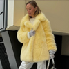Best Quality Thick Warm Faux Fur Overcoat with Collar Outerwear Jacket-Fuzzy Jackets-Arimonz-Arimonz