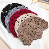 Breathable Hollowed-Out Knitted Beret Floral Hat Casual Skullies Cap-Winter Hats-Arimonz-Arimonz