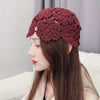 Breathable Hollowed-Out Knitted Beret Floral Hat Casual Skullies Cap-Winter Hats-Arimonz-Arimonz