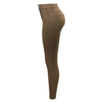 Brown Mid High Waist Cropped Jeans Ultra Stretchy Skinny Denim Pants-Skinny Jeans-Arimonz-Arimonz