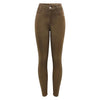 Brown Mid High Waist Cropped Jeans Ultra Stretchy Skinny Denim Pants-Skinny Jeans-Arimonz-Brown-3XS-Arimonz