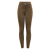 Brown Mid High Waist Cropped Jeans Ultra Stretchy Skinny Denim Pants-Skinny Jeans-Arimonz-Arimonz