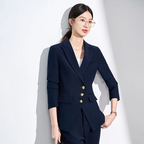 Business Chic Formal Blazer Pants Set for Woman 2 Pieces Matching Set-Wear To Work Sets-Arimonz-Arimonz
