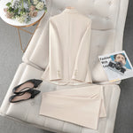 Business Chic Formal Blazer Trousers Suit Two Piece Plus Size Set-Wear To Work Sets-Arimonz-Arimonz