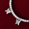 Butterfly Tennis Link Chain Adjustable Anklet Hip Hop Foot Bracelet-Anklets-Arimonz-Arimonz