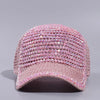 Mesh Rhinestone Breathable Baseball Outdoor Sports Travel Peaked Cap