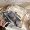 Cashmere Wool 5 pairs Socks Solid Warm Embroidered Mid Calf Socks-Socks & Tights-Arimonz-Arimonz