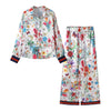 Casual Cotton Linen Shirt Pant Set Single Breasted Collar Pant Set-Wear To Work Sets-Arimonz-polyester print 01-S-Arimonz