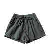 Casual Linen Shorts Loose Shorts High Waist Dance Shorts for Women-Shorts-Arimonz-Dark Green-S-Arimonz