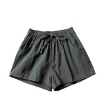 Casual Linen Shorts Loose Shorts High Waist Dance Shorts for Women-Shorts-Arimonz-Dark Green-S-Arimonz