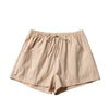 Casual Linen Shorts Loose Shorts High Waist Dance Shorts for Women-Shorts-Arimonz-Khaki-S-Arimonz