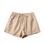 Casual Linen Shorts Loose Shorts High Waist Dance Shorts for Women-Shorts-Arimonz-Khaki-S-Arimonz