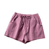 Casual Linen Shorts Loose Shorts High Waist Dance Shorts for Women-Shorts-Arimonz-Rose Pink-S-Arimonz