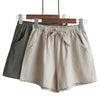 Casual Linen Shorts Loose Shorts High Waist Dance Shorts for Women-Shorts-Arimonz-Arimonz