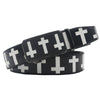 Casual Ratchet Belt with Automatic Buckle Pattern Belt-Belts-Arimonz-Cross-Black-90cm/35.4"-Arimonz