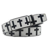 Casual Ratchet Belt with Automatic Buckle Pattern Belt-Belts-Arimonz-Cross-White-90cm/35.4"-Arimonz