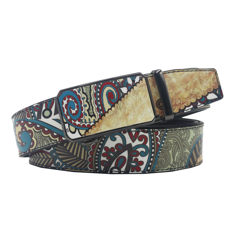 Casual Ratchet Belt with Automatic Buckle Pattern Belt-Belts-Arimonz-Vintage-90cm/35.4"-Arimonz