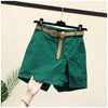 Casual Skirts Shorts for Women Summer Wear Versatile A-line Skorts-Denim Shorts-Arimonz-Green With Belt-S-Arimonz