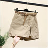Casual Skirts Shorts for Women Summer Wear Versatile A-line Skorts-Denim Shorts-Arimonz-Khaki With Belt-S-Arimonz