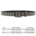 Casual Vintage Peacock Print Belt with Buckle Pin Fashionable Belt-Belts-Arimonz-Arimonz