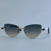 Cat Eye Frameless Rimless Sunglasses Luxury Fashion Polygon Shades-Sunglasses-Arimonz-Arimonz