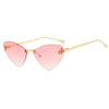 Cat Eye Rimless Sunglasses Letter F Punk Triangle Shape Sunglasses-Sunglasses-Arimonz-Arimonz