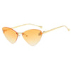 Cat Eye Rimless Sunglasses Letter F Punk Triangle Shape Sunglasses-Sunglasses-Arimonz-Arimonz