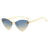Cat Eye Rimless Sunglasses Letter F Punk Triangle Shape Sunglasses-Sunglasses-Arimonz-C10-Arimonz