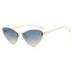Cat Eye Rimless Sunglasses Letter F Punk Triangle Shape Sunglasses-Sunglasses-Arimonz-C10-Arimonz